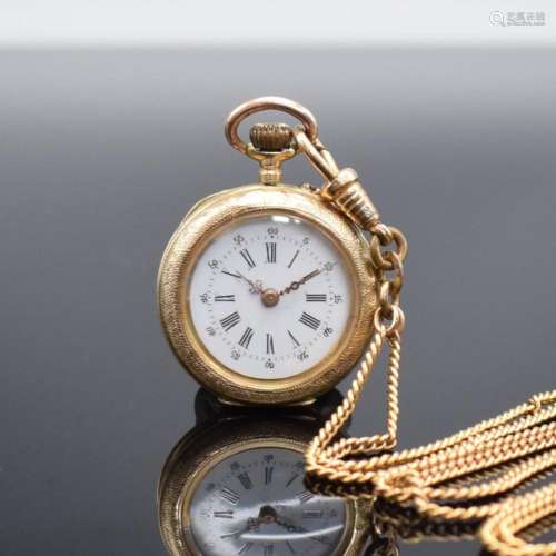 14k yellow gold open face ladies pocket watch