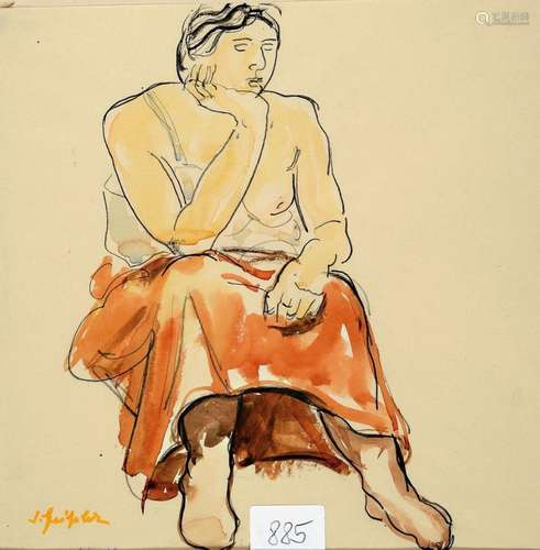 Senta Geissler, 1902 Heidelberg - 2000. three watercolors