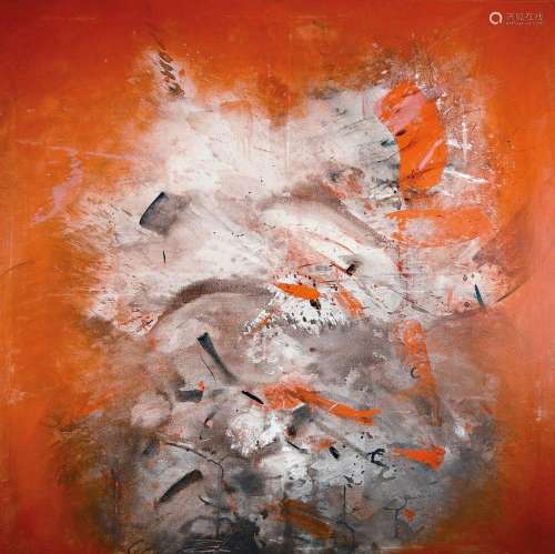 Virendra Shah, contemporary Indian artist, composition