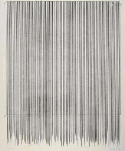 Günther Uecker, born 1930, offset lithograph, vertical