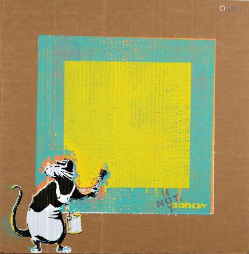 Banksy by Not Banksy, # 'Rat with Not Black Square #'...