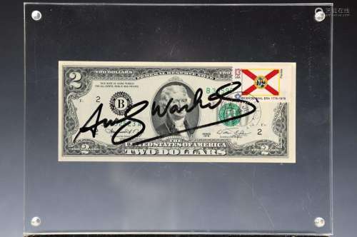 Andy Warhol, 1928-1987, # '2 Dollars #', this attach...