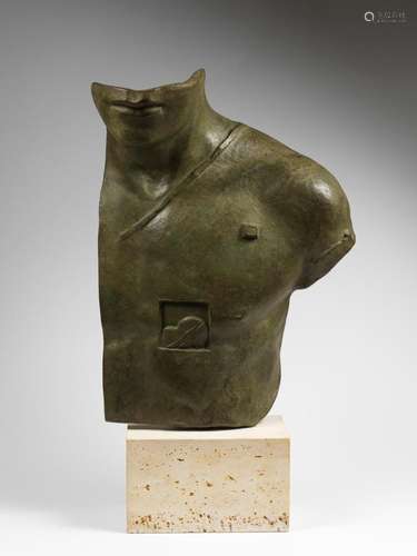 Igor MITORAJ (1944-2014) - Aesclépios - Bronze à patine vert...