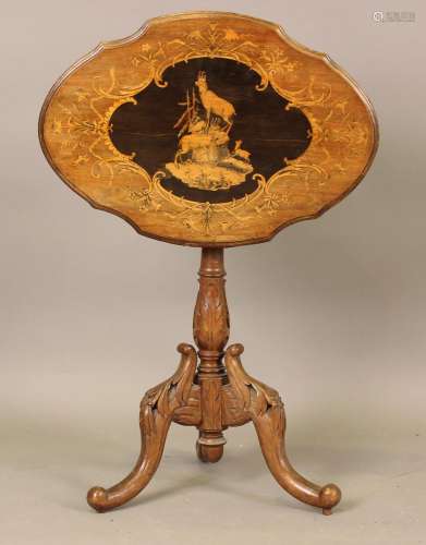 A late 19th century Tyrolean carved softwood tip-top occasio...