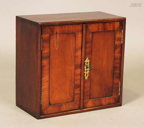 A good George III mahogany table top cabinet, fitted with tw...