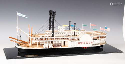 A modern kit-built model of a Mississippi steam boat, named ...