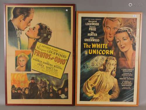 A film poster for The White Unicorn, starring Margaret Lockw...