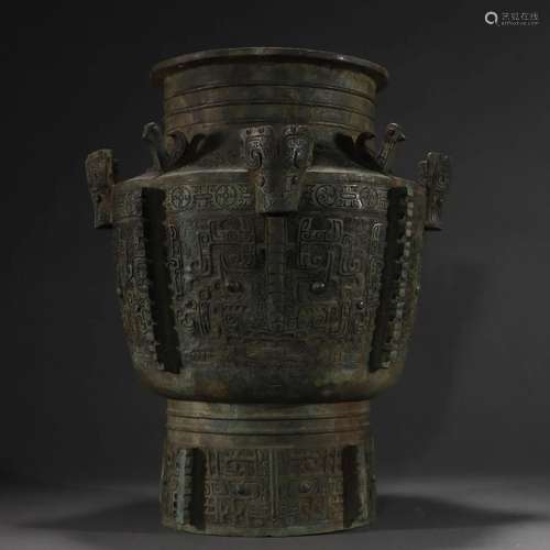 A Bronze Wine Vessel Bu