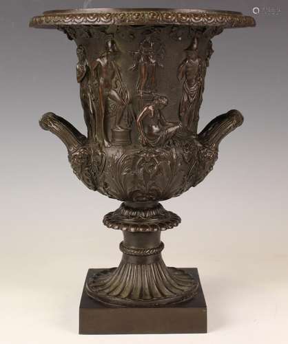 A Grand Tour style brown patinated cast bronze copy of the M...