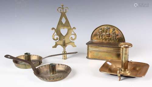 A quantity of 19th and 20th century brass and copper collect...