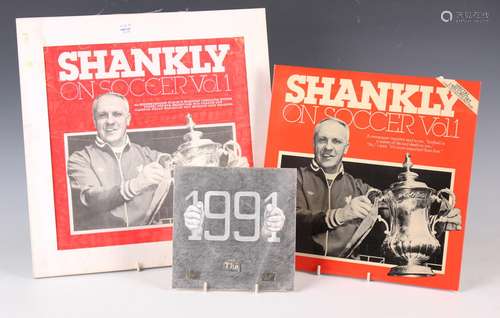 An original design for a record cover, titled Shankly on Soc...