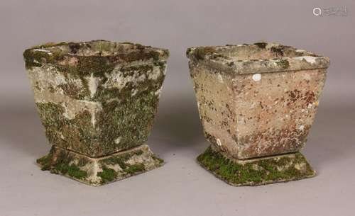 A pair of 20th century cast composition stone garden planter...