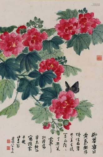 A Chinese Scroll Painting By Xie Zhiliu