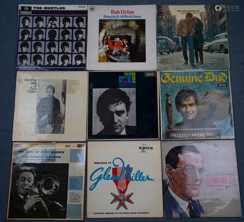 A small collection of LP records, including a first pressing...