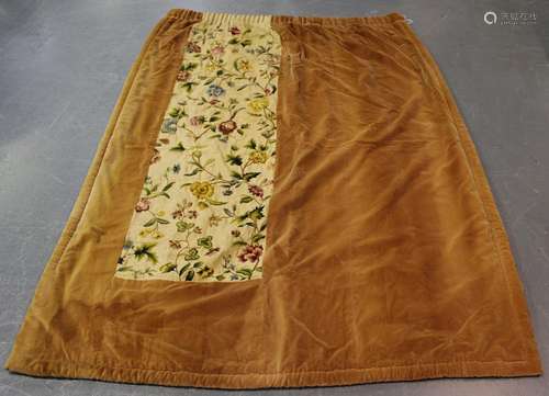 A group of 20th century velour curtains, incorporating large...