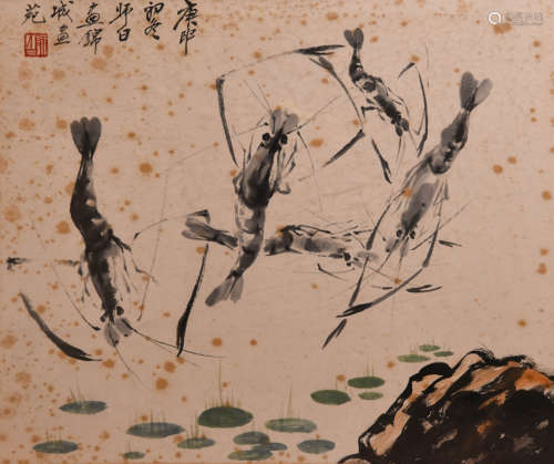 娄师白 画虾