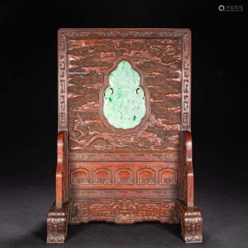 CHINESE MOSAIC JADEITE INTERSTITIAL, QING DYNASTY