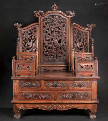 CHINESE ROSEWOOD PURE ALTAR, QING DYNASTY