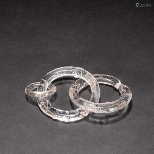 CHINESE CRYSTAL RING, QING DYNASTY