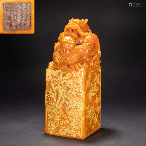 CHINESE TIAN TIANHUANG STONE SEAL, QING DYNASTY