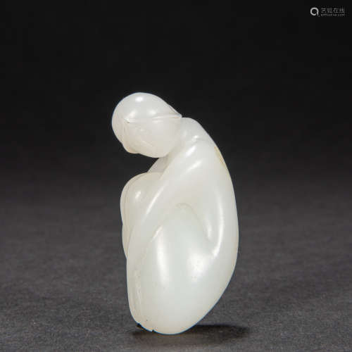 CHINESE HETIAN JADE STATUE, QING DYNASTY