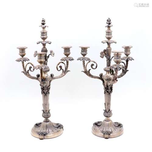 A PAIR OF LOUIS XVI STYLE CHANDELIERS