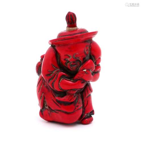 A SNUFF-BOTTLE - CHINESE WITH CARP