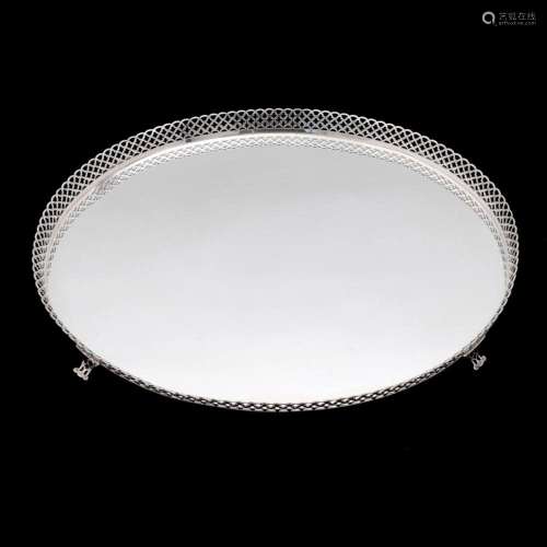 A LARGE OVAL TRAY