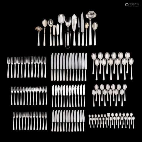 AN ART DÉCO CUTLERY SET FOR 12 PEOPLE