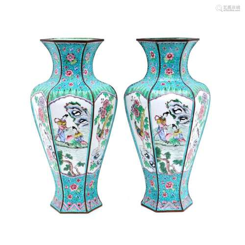 A PAIR OF VASES