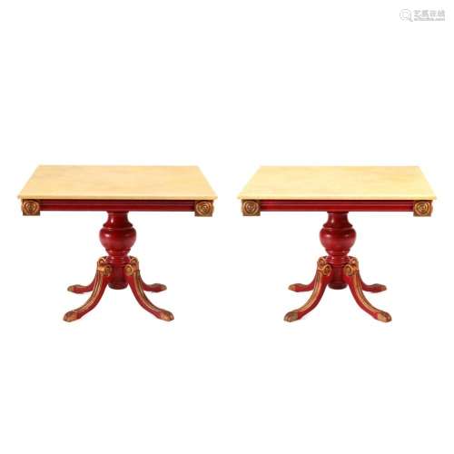 A PAIR OF CENTRE TABLES