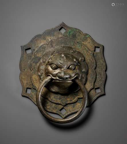 A BRONZE ‘LUDUAN’ DOOR KNOCKER, MING DYNASTY