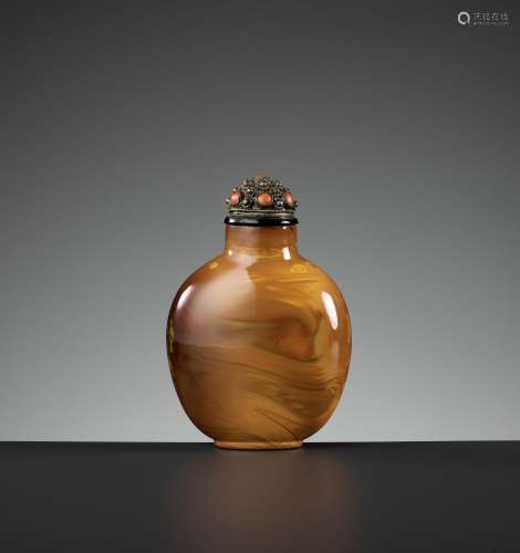 A ‘REALGAR’ GLASS SNUFF BOTTLE, 1700-1820