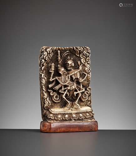 A RITUAL BONE PLAQUE OF CITIPATI, 17TH CENTURY