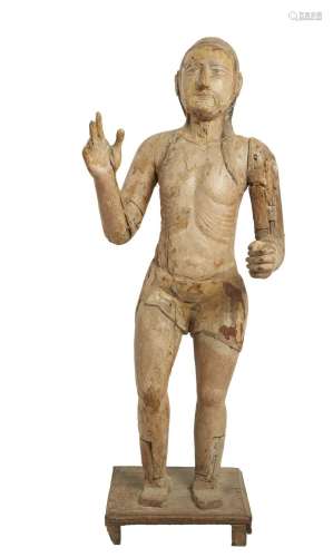 151-Jésus bénissant
Sculpture avec traces de polychromie
Ind...