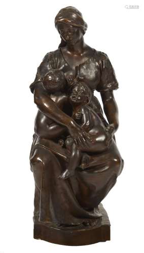 230-Paul DUBOIS (1829-1905)
Charité
Sculpture en bronze à pa...