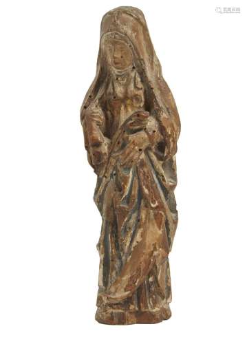 257-Sainte femme en bois sculpté