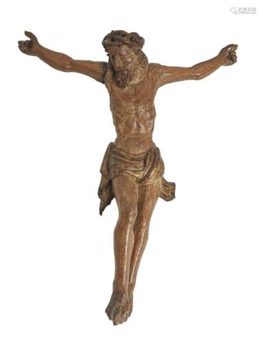258-Christ en chêne sculpté
XVI ème siècle
traces de polychr...