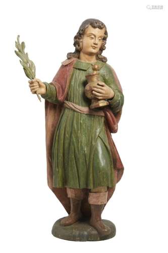 259-Saint Damien
Groupe en bois sculpté polychrome
XVIIème
E...