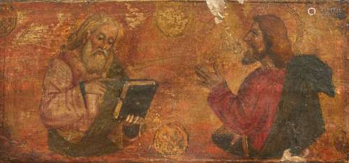 274- Ecole espagnole vers 1500
Deux saints personnages sur f...