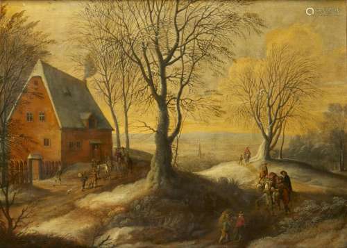 283- Attribué à Frans de MOMPER (1603-1660)
Paysage d'hi...