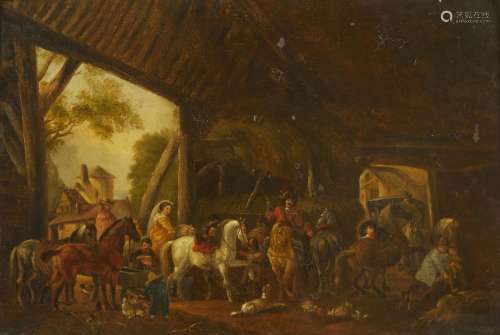 302-Ecole Hollandaise du XVIIème siècle
La halte des cavalie...