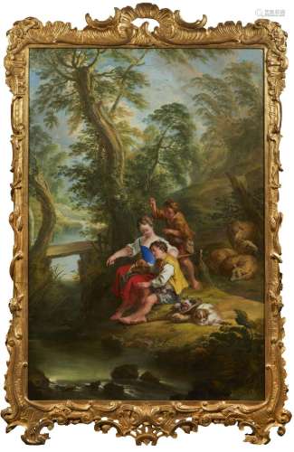 322- Dirk van der Aa (1731-1809)
Scène châmpetre
Toile
Haute...