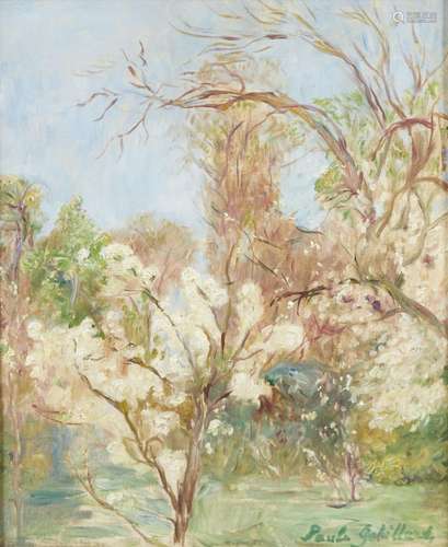 415-Paule GOBILLARD (1869-1946)
Les arbres en fleurs
Huile s...