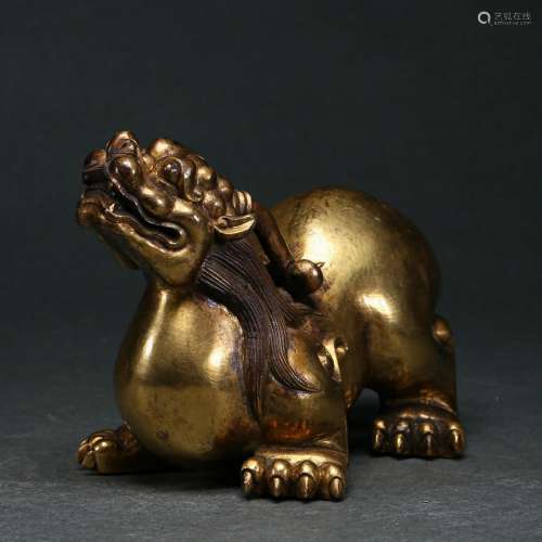A Bronze-gilt Beast