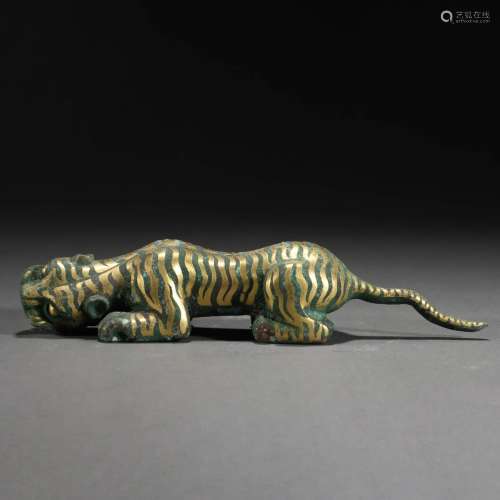 A Bronze Gilt-decorated Tiger