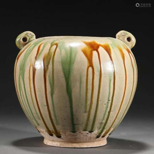 A Sancai Glazed Pottery Jar