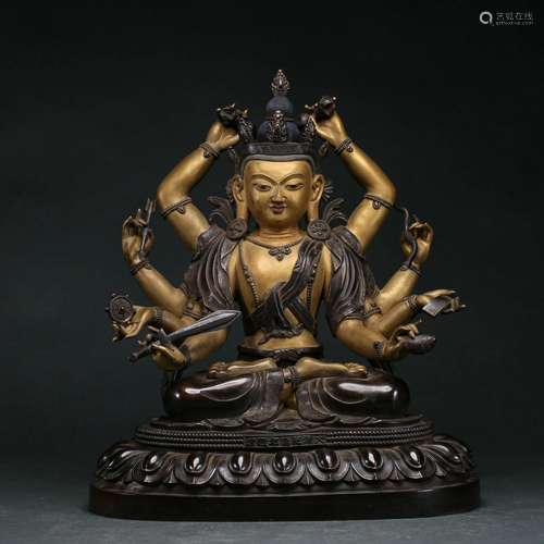 A Bronze-gilt Bodhisattva