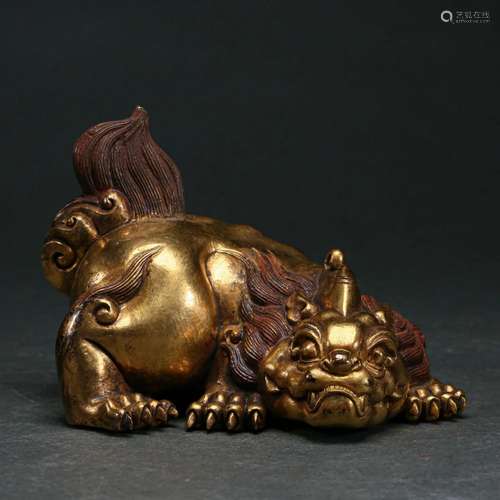 A Bronze-gilt Beast