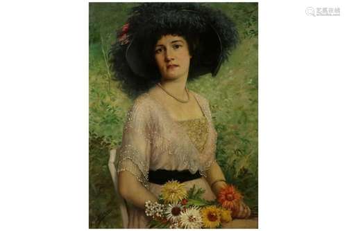 STEVENS AGAPIT (1849 - 1917/24) olieverfschilderij op doek m...